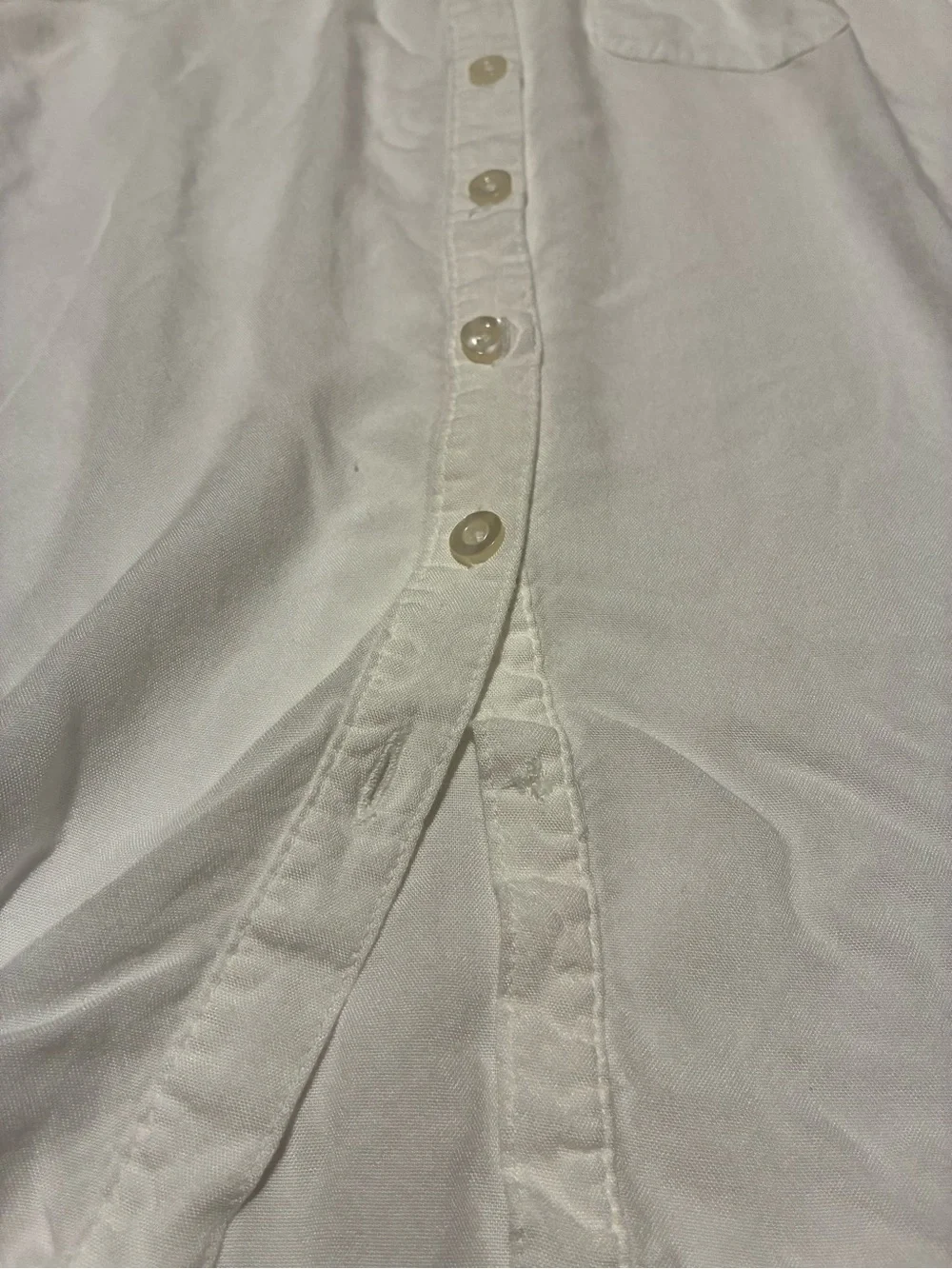 Justice White Lace Yoke Button-Up Blouse